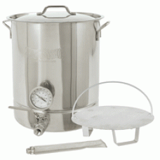 16-Gal. Brew Kettle Set, stainless, 64-Qt.