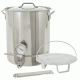8-Gal. Brew Kettle Set, stainless, 32-Qt.